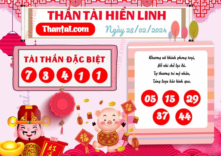 THẦN TÀI HIỂN LINH 13/02/2024