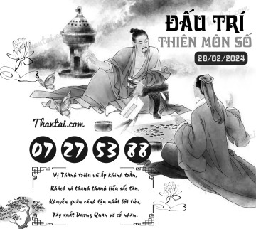 ĐẤU TRÍ THIÊN MÔN SỐ 28/02/2024