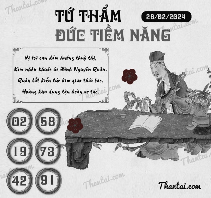 TỨ THẨM ĐỨC TIỀM NĂNG 13/02/2024