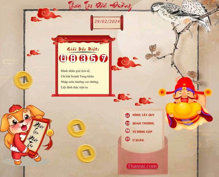 THẦN TÀI DẪN ĐƯỜNG 14/02/2024