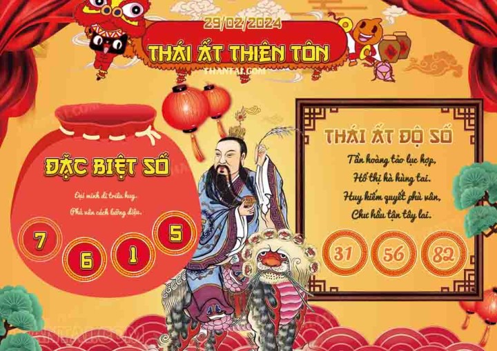Thái Ất Thiên Tôn 14/02/2024