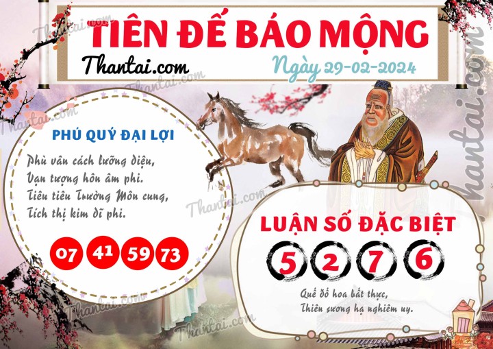 Tiên Đế Báo Mộng 14/02/2024