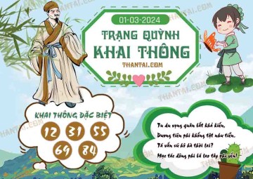 Trạng Quỳnh Khai Thông 01/03/2024