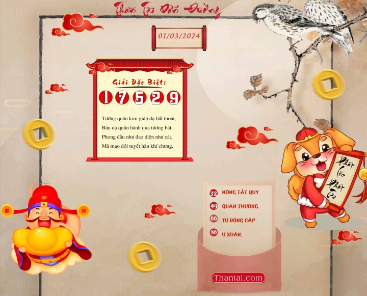 THẦN TÀI DẪN ĐƯỜNG 15/02/2024
