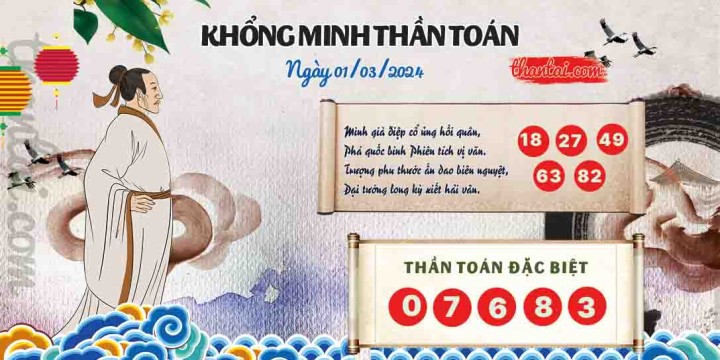 Khổng Minh Thần Toán 15/02/2024