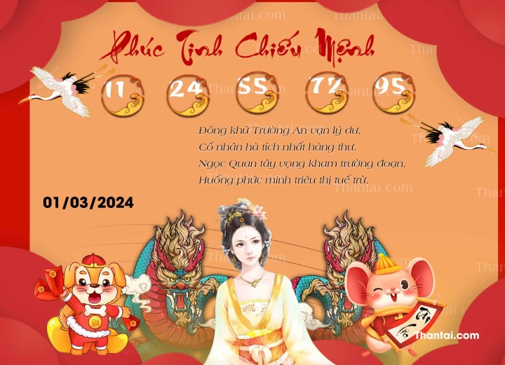 Phúc Tinh Chiếu Mệnh 15/02/2024