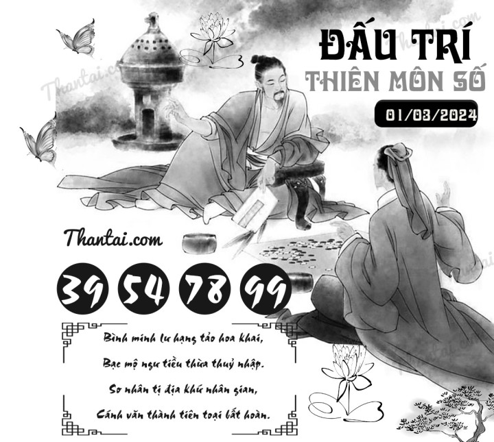 ĐẤU TRÍ THIÊN MÔN SỐ 15/02/2024