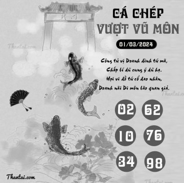 CÁ CHÉP VƯỢT VŨ MÔN 01/03/2024