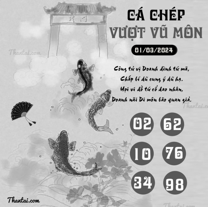 CÁ CHÉP VƯỢT VŨ MÔN 15/02/2024