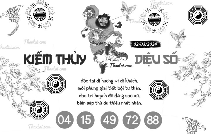 KIẾM THỦY DIỆU SỐ 16/02/2024
