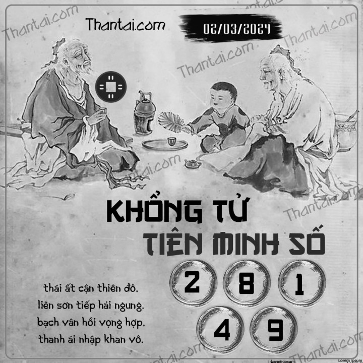 KHỔNG TỬ TIÊN MINH SỐ 16/02/2024