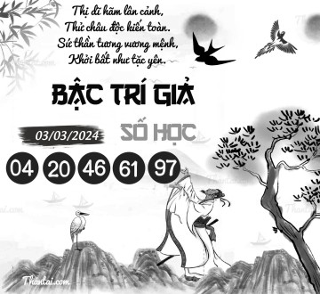 BẬC TRÍ GIẢ SỐ HỌC 03/03/2024