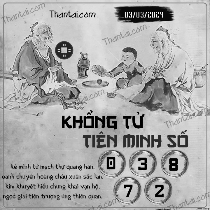 KHỔNG TỬ TIÊN MINH SỐ 17/02/2024
