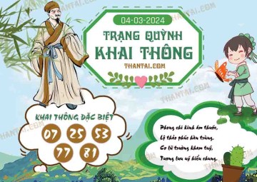 Trạng Quỳnh Khai Thông 04/03/2024