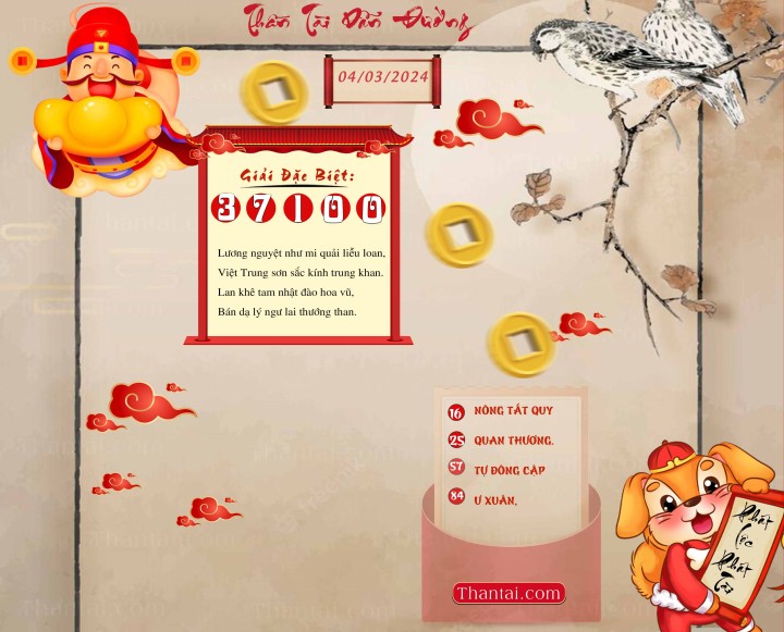 THẦN TÀI DẪN ĐƯỜNG 18/02/2024