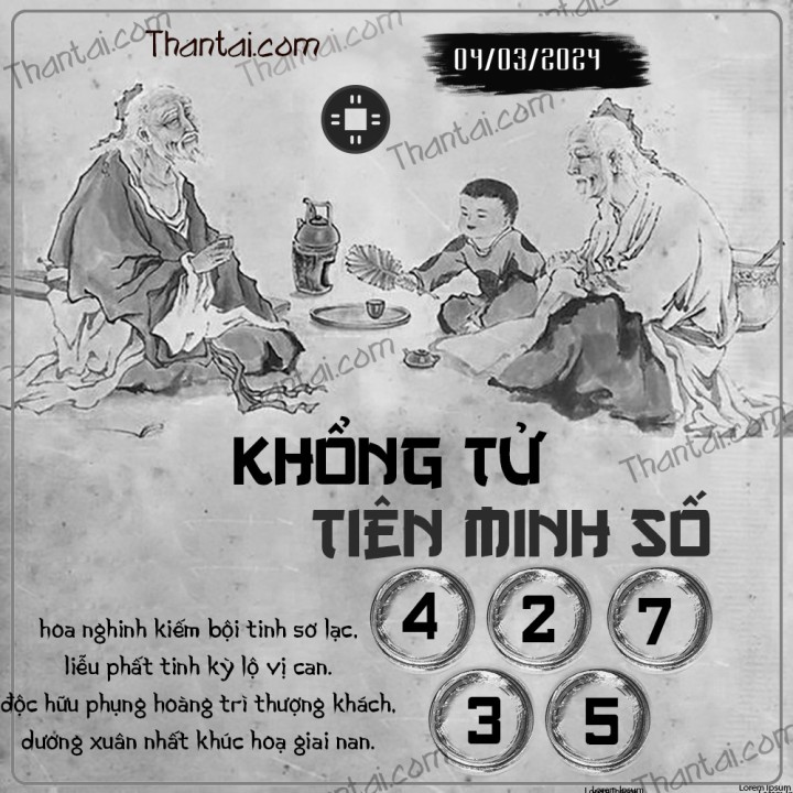 KHỔNG TỬ TIÊN MINH SỐ 18/02/2024