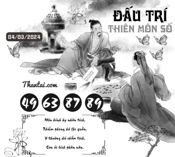 ĐẤU TRÍ THIÊN MÔN SỐ 04/03/2024