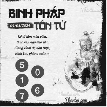 BINH PHÁP TÔN TỬ 04/03/2024