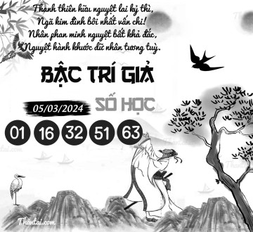 BẬC TRÍ GIẢ SỐ HỌC 05/03/2024