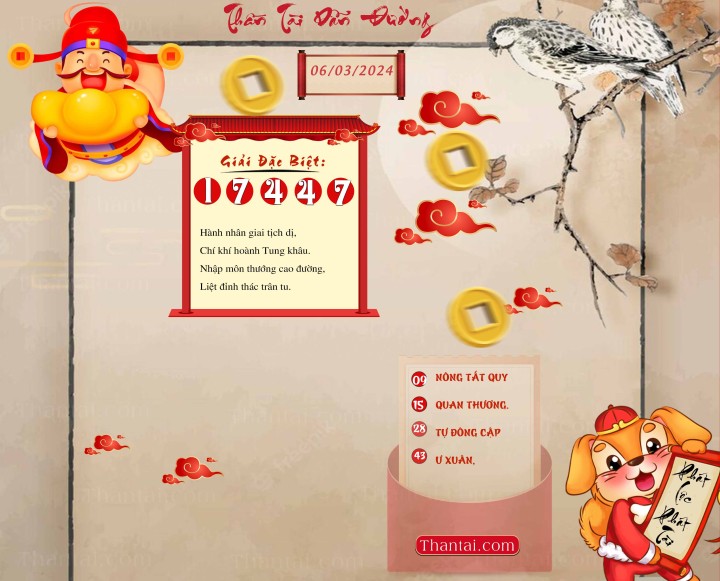 THẦN TÀI DẪN ĐƯỜNG 20/02/2024