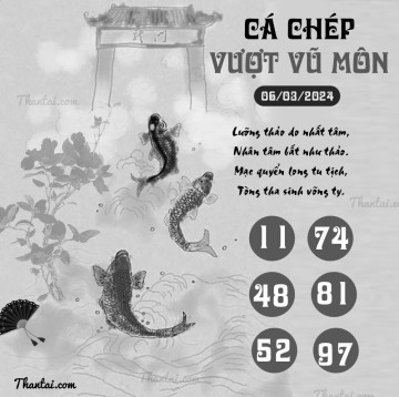 CÁ CHÉP VƯỢT VŨ MÔN 06/03/2024