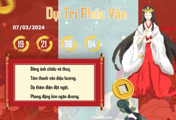 DỰ TRI PHÚC VẬN 07/03/2024