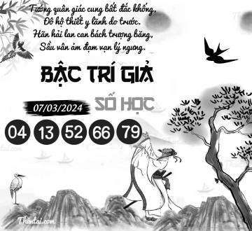 BẬC TRÍ GIẢ SỐ HỌC 07/03/2024