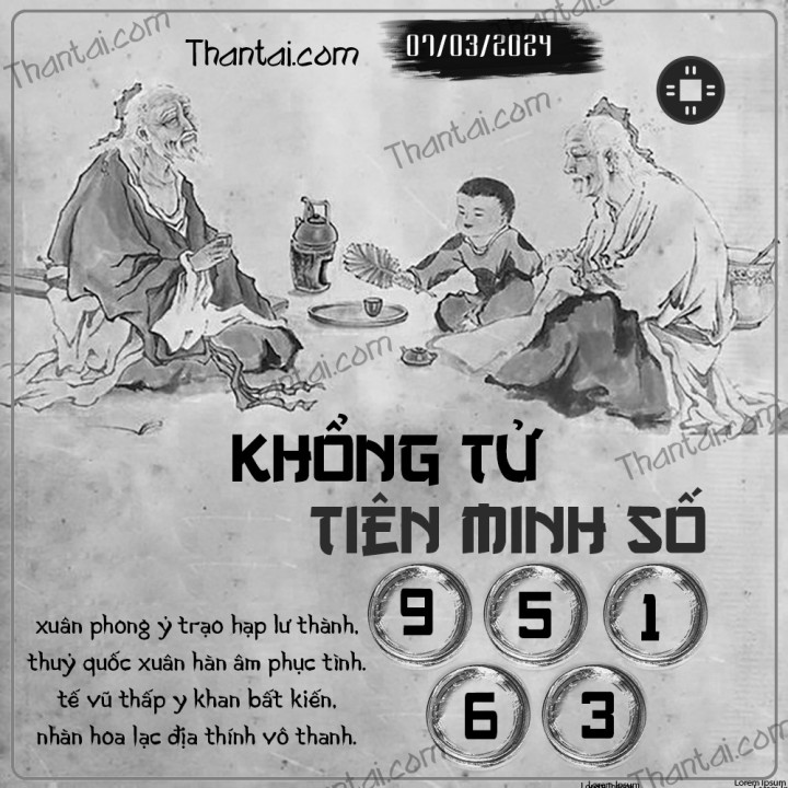 KHỔNG TỬ TIÊN MINH SỐ 21/02/2024