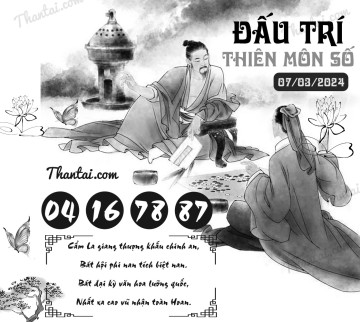 ĐẤU TRÍ THIÊN MÔN SỐ 07/03/2024