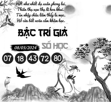 BẬC TRÍ GIẢ SỐ HỌC 08/03/2024