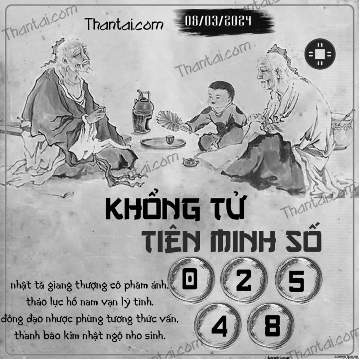 KHỔNG TỬ TIÊN MINH SỐ 22/02/2024