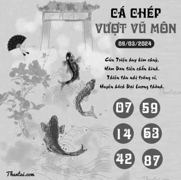 CÁ CHÉP VƯỢT VŨ MÔN 09/03/2024