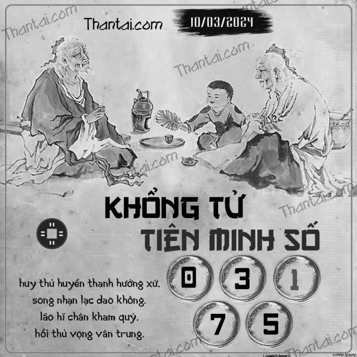 KHỔNG TỬ TIÊN MINH SỐ 24/02/2024