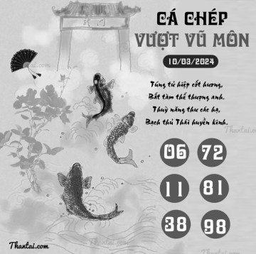 CÁ CHÉP VƯỢT VŨ MÔN 10/03/2024