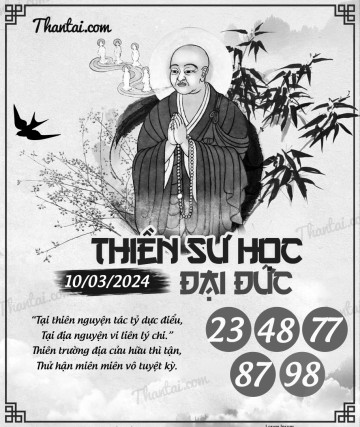 THIỀN SƯ HỌC ĐẠI ĐỨC 10/03/2024