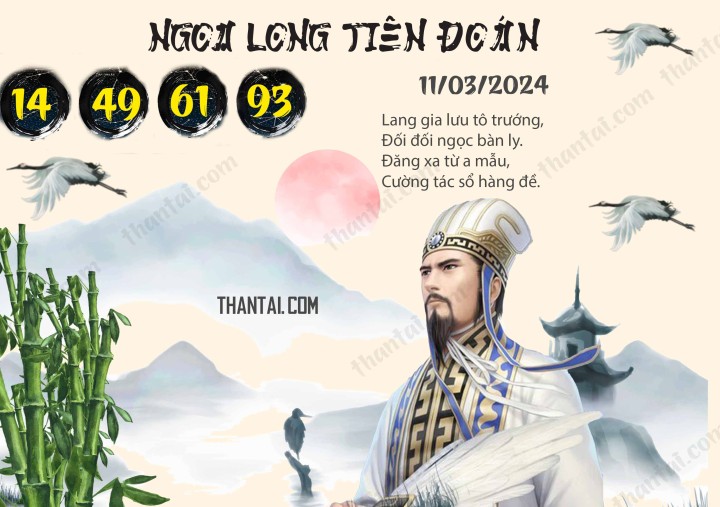 Ngọa Long Tiên Đoán 25/02/2024