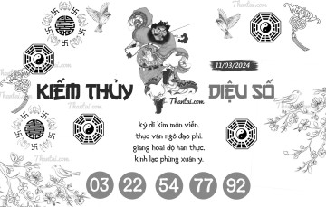 KIẾM THỦY DIỆU SỐ 11/03/2024