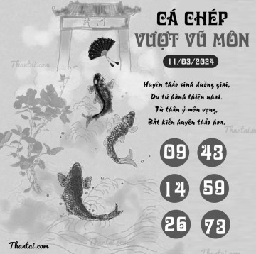 CÁ CHÉP VƯỢT VŨ MÔN 11/03/2024