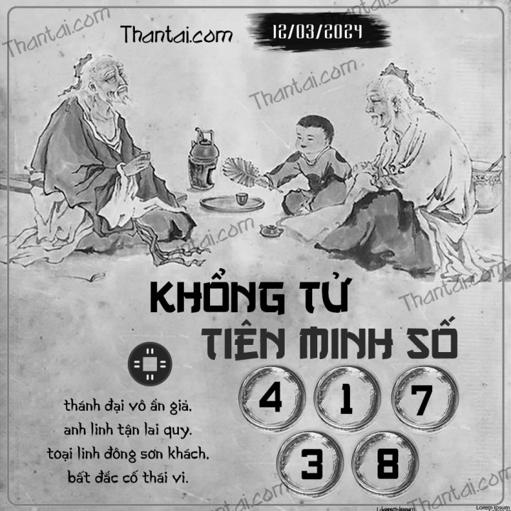 KHỔNG TỬ TIÊN MINH SỐ 26/02/2024