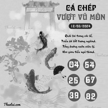 CÁ CHÉP VƯỢT VŨ MÔN 12/03/2024