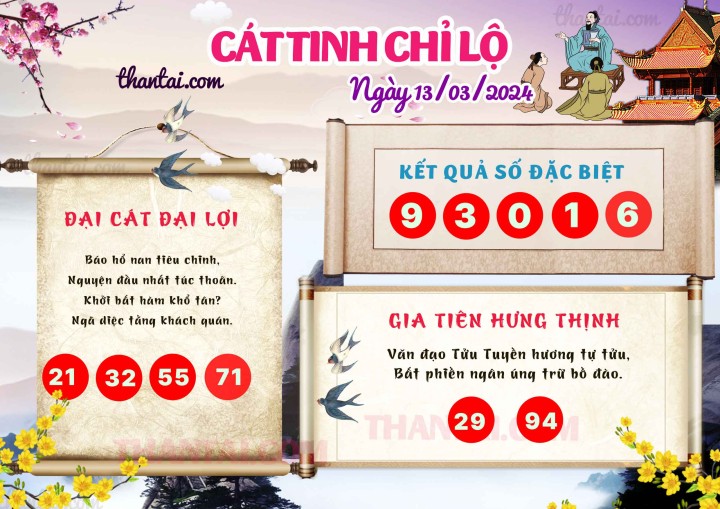 CÁT TINH CHỈ LỘ 27/02/2024