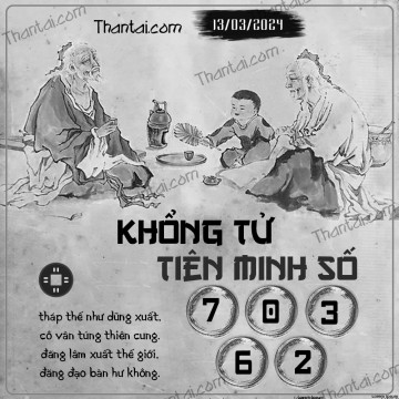 KHỔNG TỬ TIÊN MINH SỐ 13/03/2024