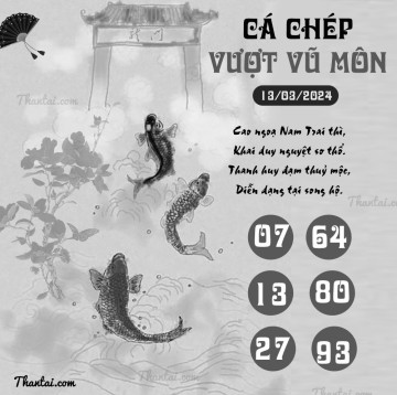 CÁ CHÉP VƯỢT VŨ MÔN 13/03/2024