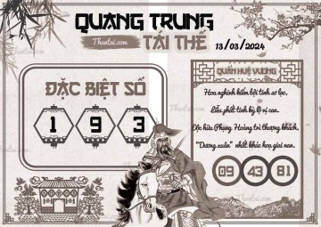 QUANG TRUNG TÁI THẾ 13/03/2024