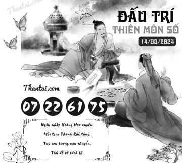 ĐẤU TRÍ THIÊN MÔN SỐ 14/03/2024