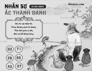 NHẪN SỰ ẮC THÀNH DANH 15/03/2024