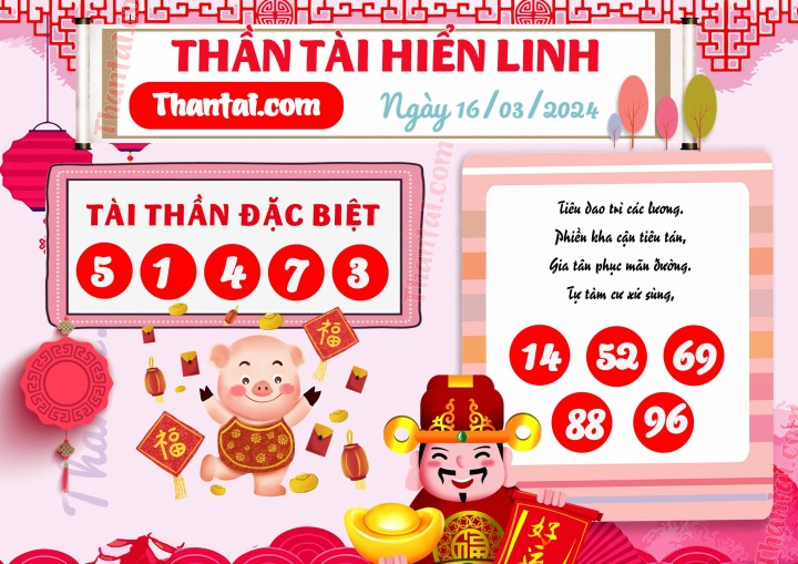 THẦN TÀI HIỂN LINH 01/03/2024