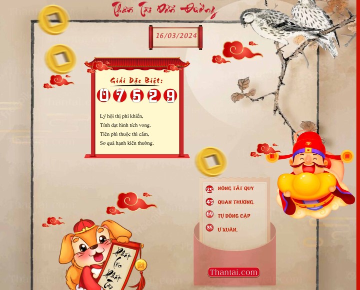 THẦN TÀI DẪN ĐƯỜNG 01/03/2024