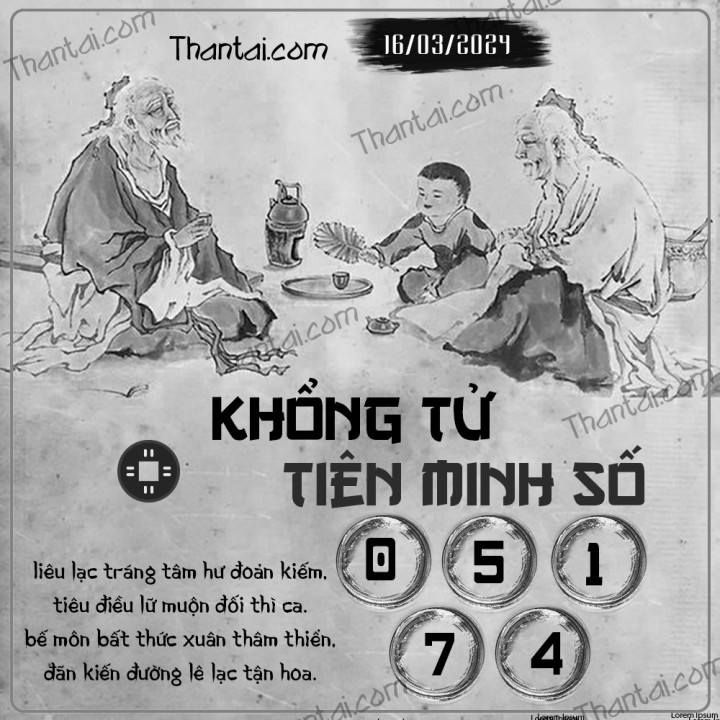 KHỔNG TỬ TIÊN MINH SỐ 01/03/2024