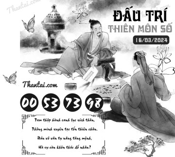 ĐẤU TRÍ THIÊN MÔN SỐ 16/03/2024